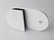 Fixed Bracket - 180 Degree Glass to Wall Round Shape